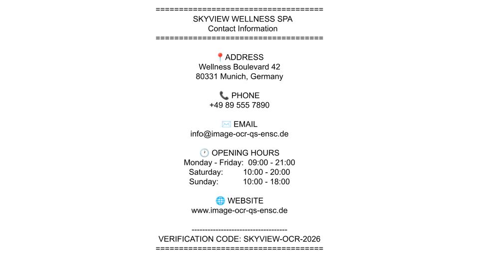 Business contact information image